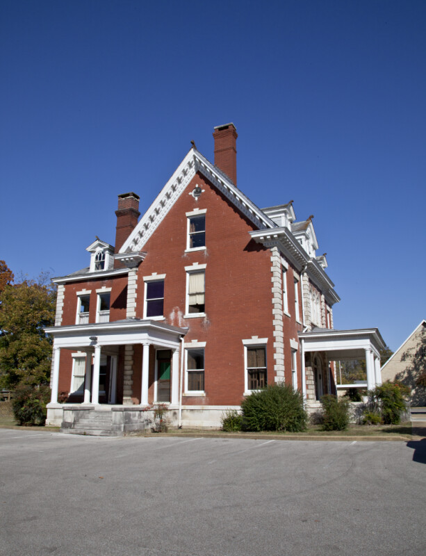 House with original brickwork before facade redesign